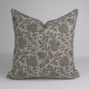 Block Print Neerabel Linen Cushion Cover for Living Room