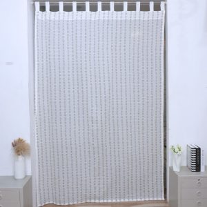 Block Printed Mustard Floral Cotton Window Curtain - Rudra