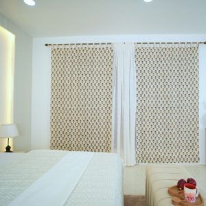 Block Printed Mustard Gold Floral Linen Curtain – Tulip