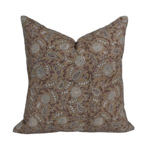 Handmade Shilong Linen Blend Camel Decorative Pillow Cover